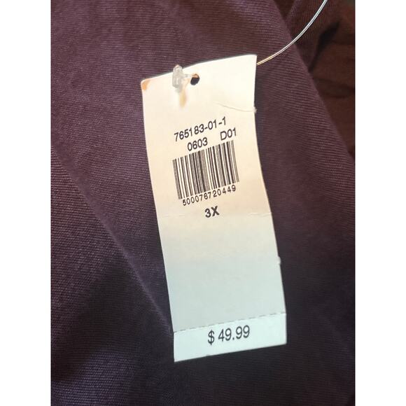 NWT Old Navy Plus Size Purple Dress Tiered Smocking Elastic at Sleeves Size 3X - Picture 4 of 6